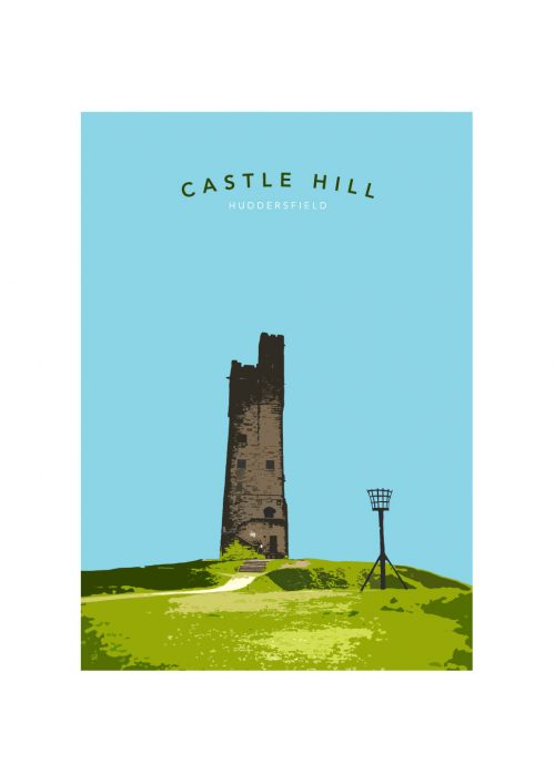 Print of Castle hill in Huddersfield