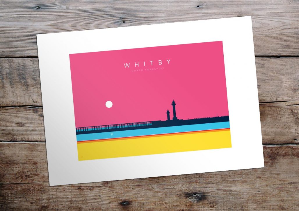 A3 print of Whitby in North Yorkshire