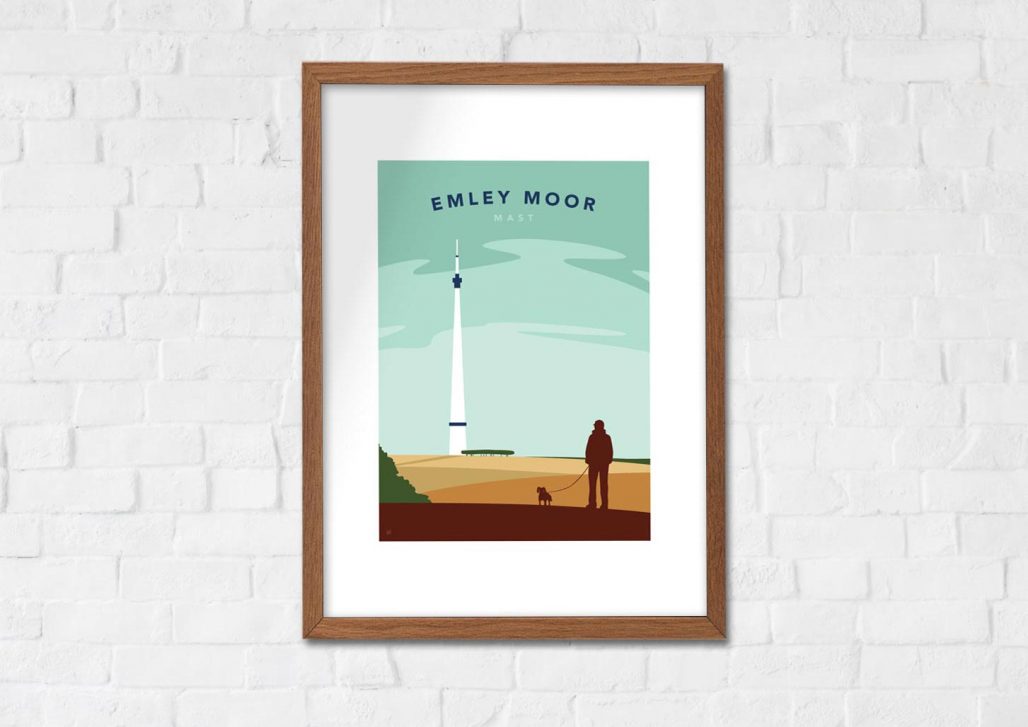 A3 print of Emley Moor Mast