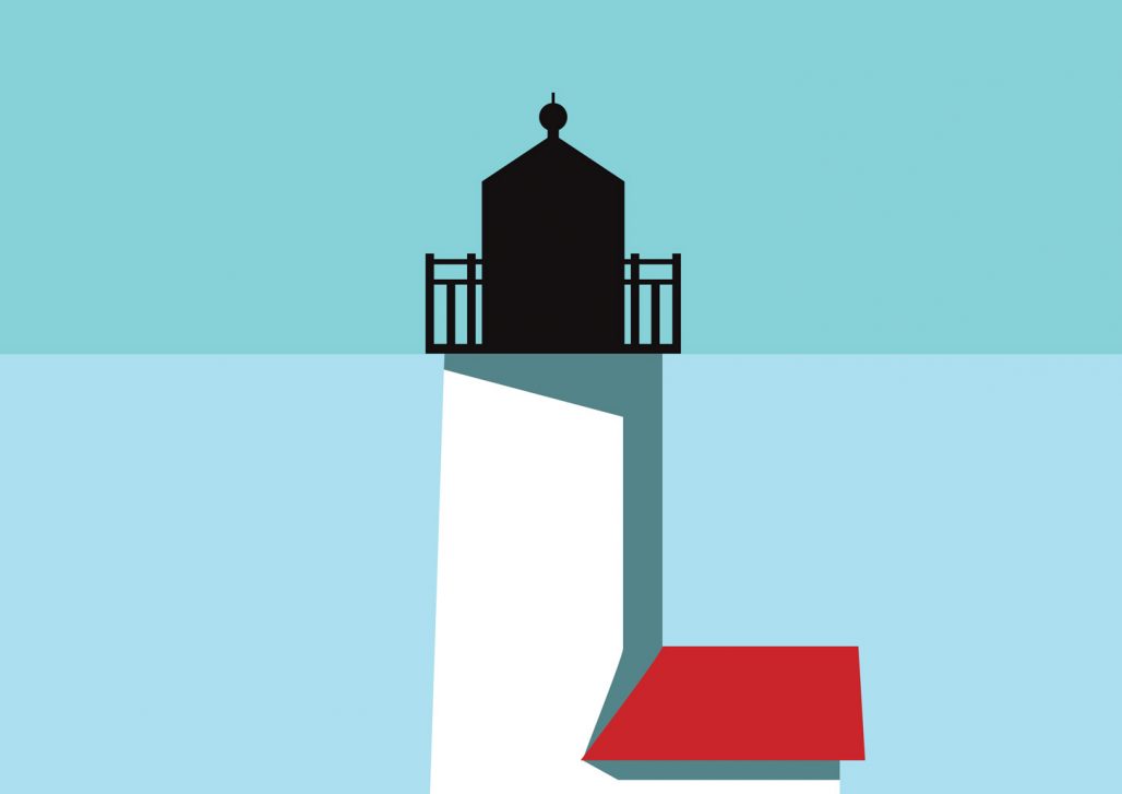 A3 print of New England Lighthouse