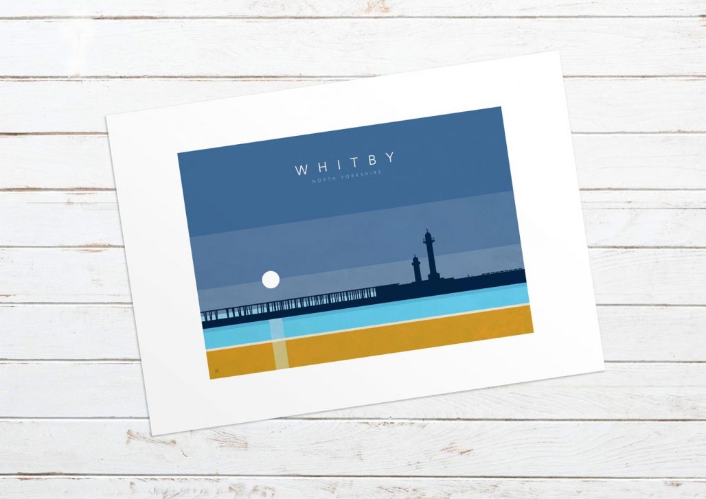 Whitby harbour A3 poster